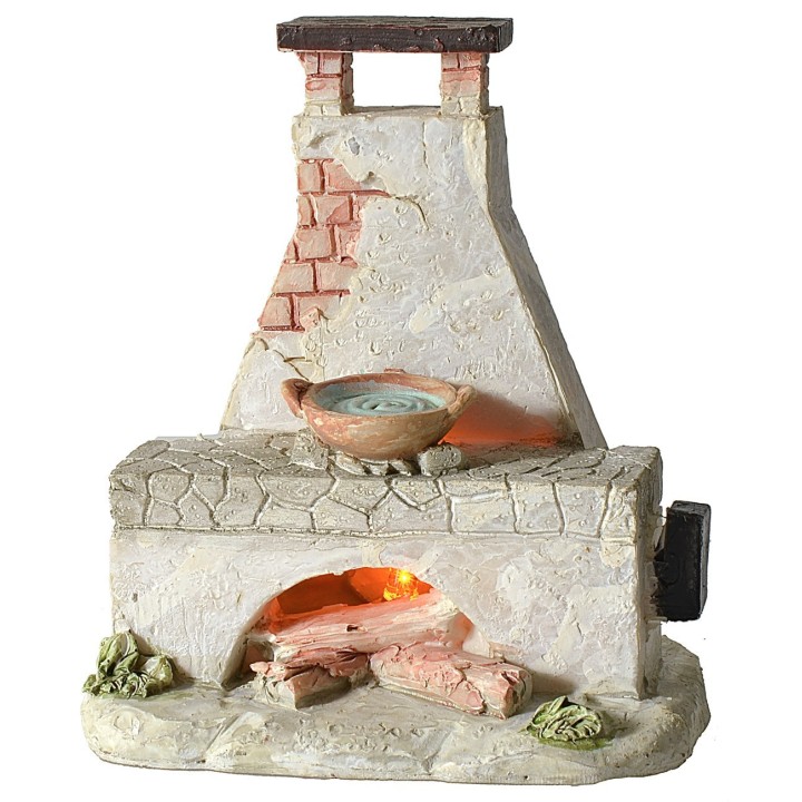 Fireplace with battery-operated fire cm 10x6x11 h