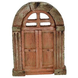 Portone in resina a due battenti con arco cm 7x0,9x9,7 h