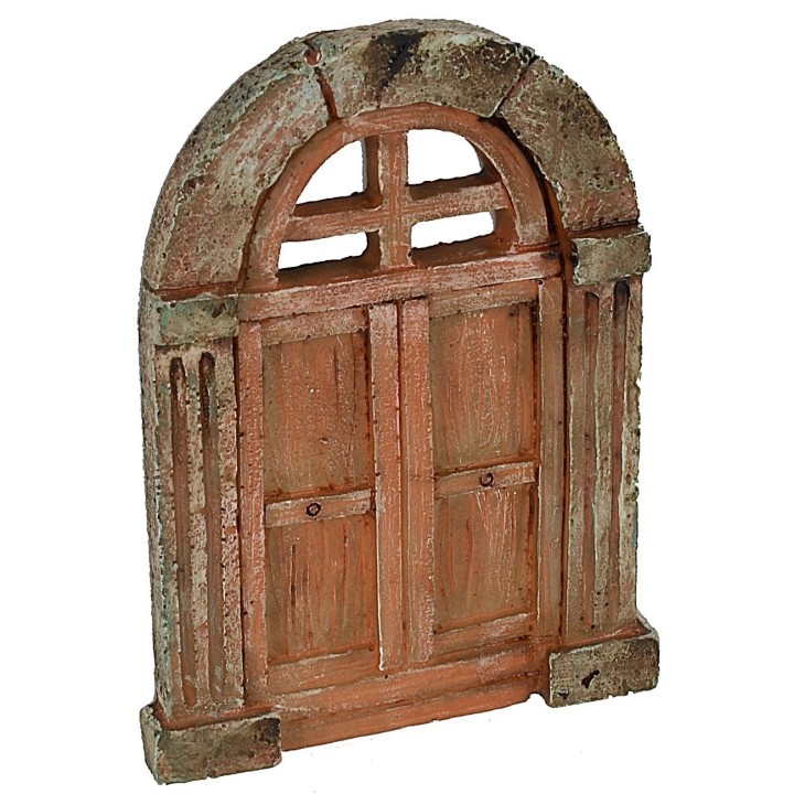 Double leaf resin door with arch cm 7x0,9x9,7 h