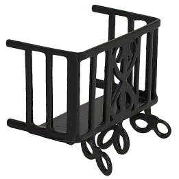 Ringhiera con balcone nero in metallo cm 4,8x2,7x3 h