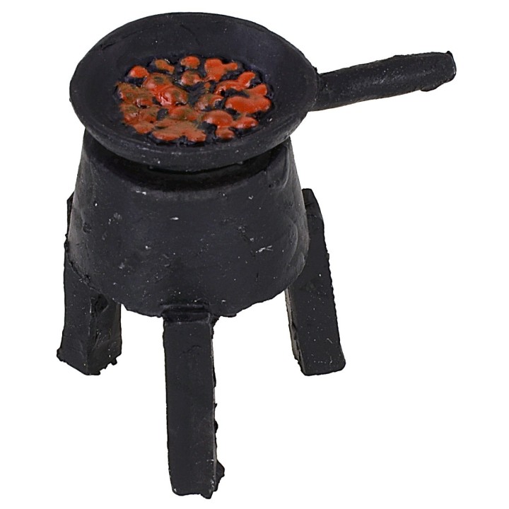 Resin brazier with chestnuts cm 5 h