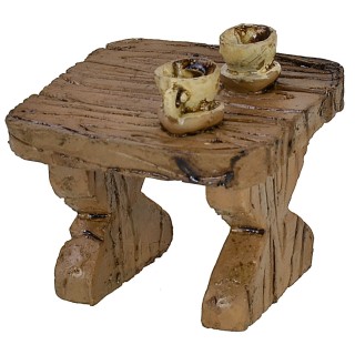 Wood-effect resin table cm 3,8x3,5x3 h