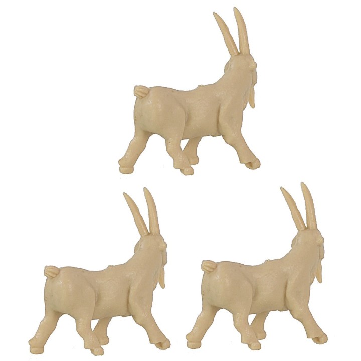 Set of 3 pvc goats cm 3,3x3 h