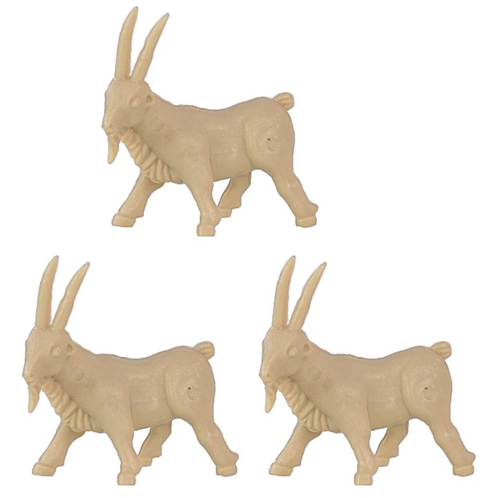 Set of 3 pvc goats cm 3,3x3 h