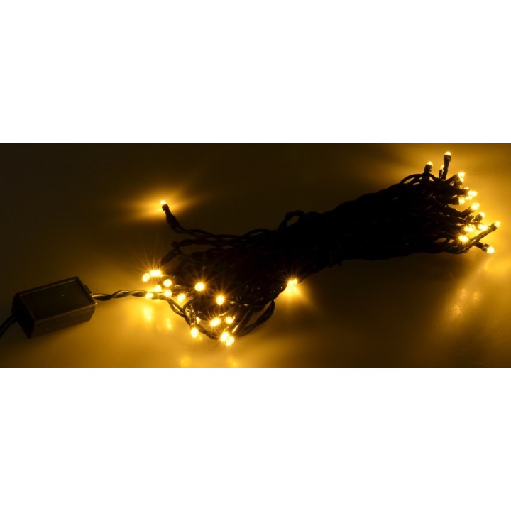 Chain 35 warm white LEDs distance 20 cm