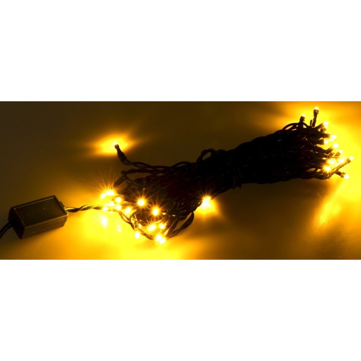 Chain 35 warm white LEDs distance 20 cm