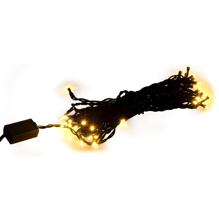 Chain 35 warm white LEDs distance 20 cm