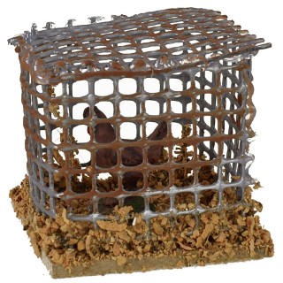 Jaula con gallina de 5x4,8x4,5 cm h