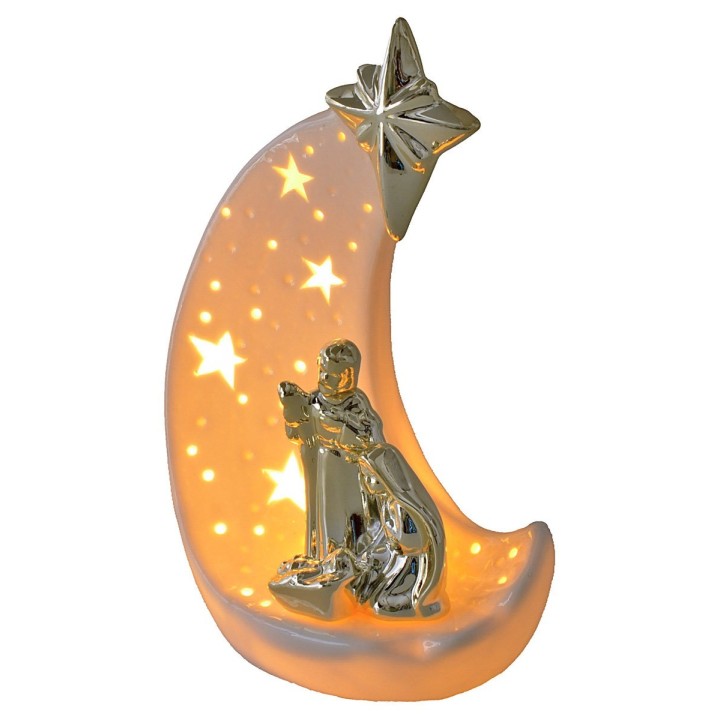 Nativity with comet in illuminated porcelain cm 17x10,3x24,5 h
