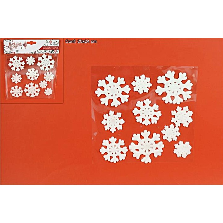 Vinilo decorativo 10 copos de nieve