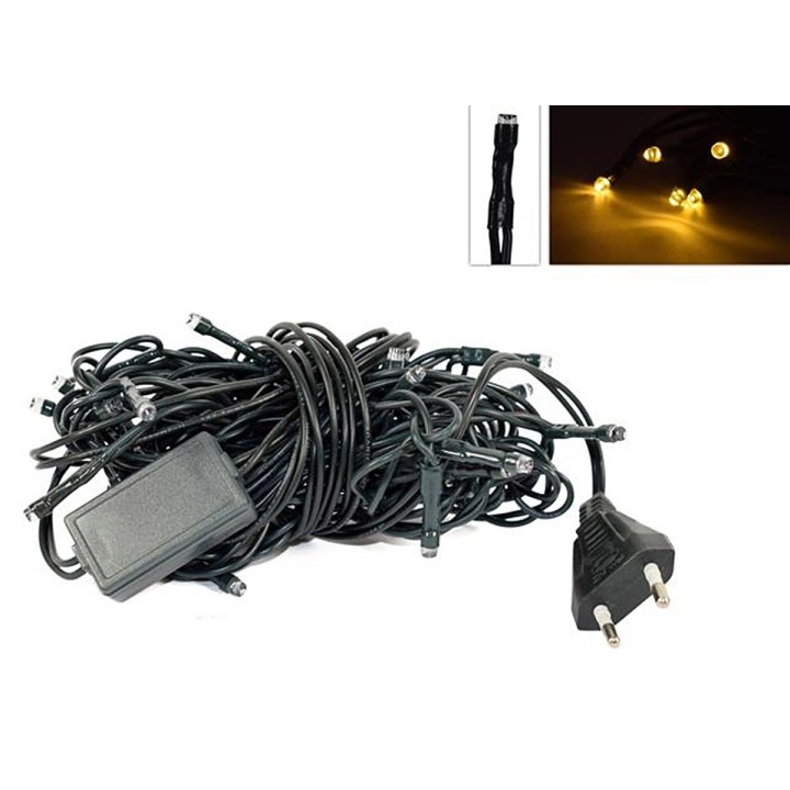 Chain 35 warm white LEDs distance 20 cm