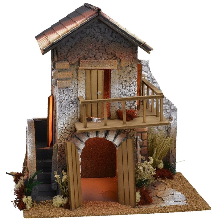 Illuminated house for Crib on two floors with large balcony
