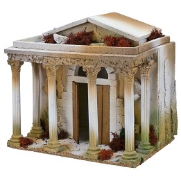Templo con columnata cm 35x25x32,5 h