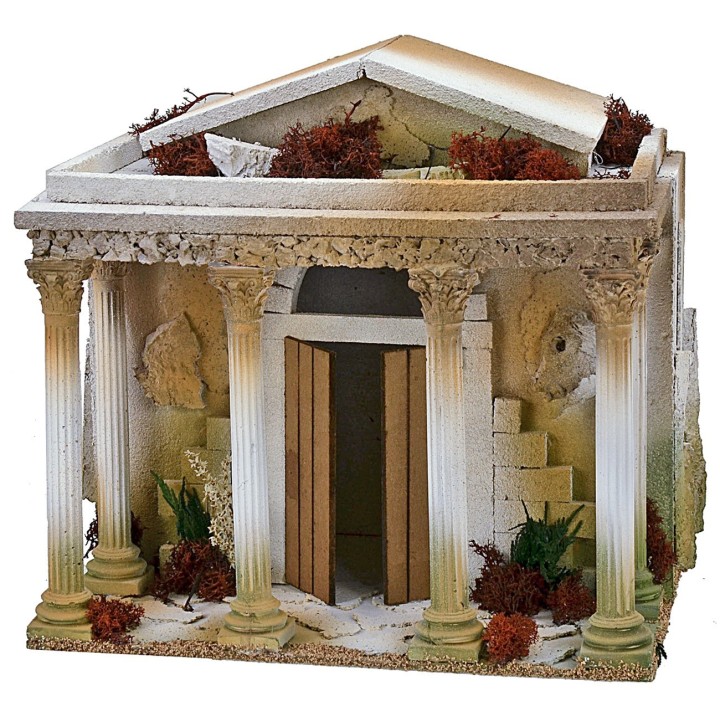 Templo con columnata cm 35x25x32,5 h