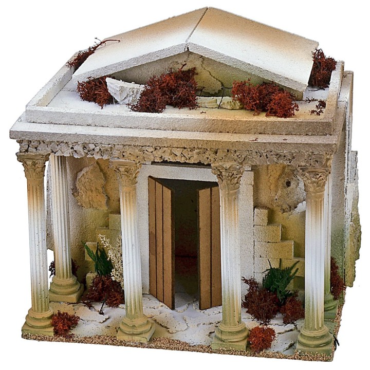 Templo con columnata cm 35x25x32,5 h