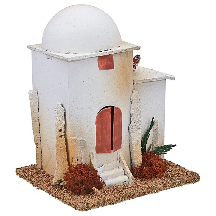 Casa árabe con cúpula y escalera cm 14x12,5x17 h