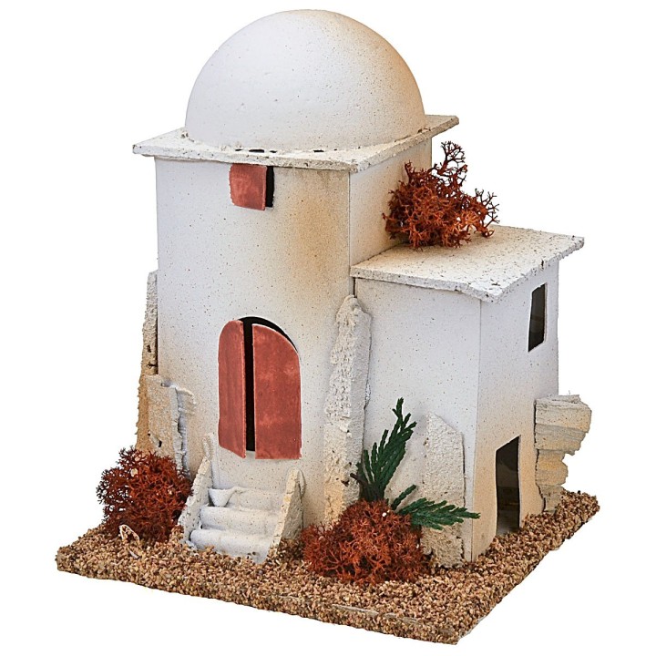 Arab house with dome and staircase cm 14x12,5x17 h