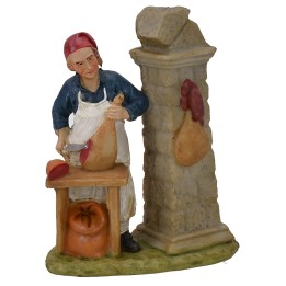 Scena salumiere in resina 9 cm