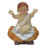 Sitting Baby Jesus in resin cm 7,5 h for statues h 20-24 cm