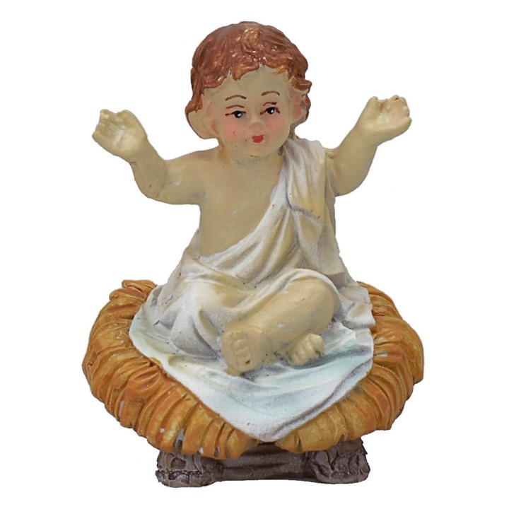 Niño Jesús sentado en resina de 7,5 cm de altura para estatuas