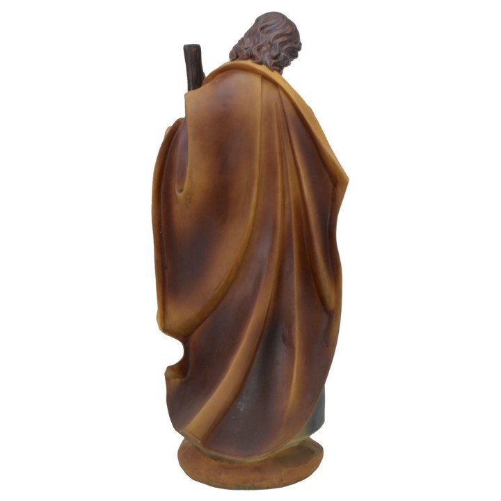 Saint Joseph with stick in resin 40 cm