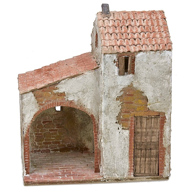 Casa estucada con tienda cm 24,5x16x30 h