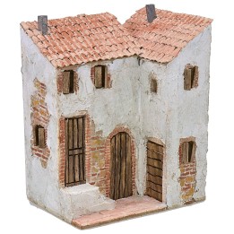 Casas estucadas en ángulo cm 22x16x29 h