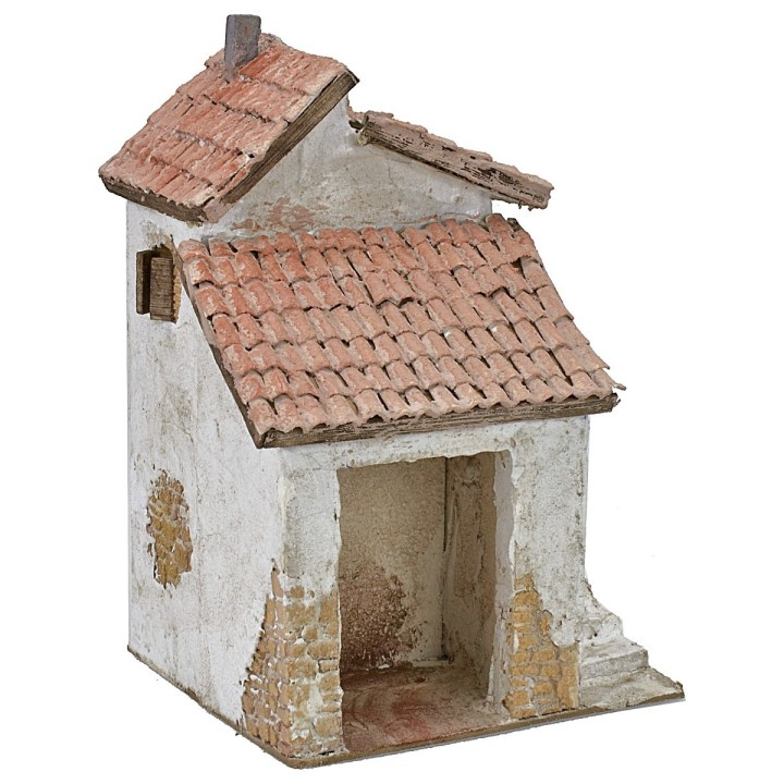 Stuccoed house with staircase and closet 16.5x17.5x27.5 h cm
