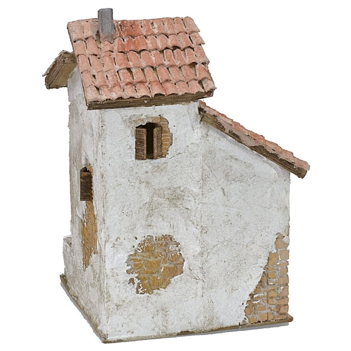 Stuccoed house with staircase and closet 16.5x17.5x27.5 h cm