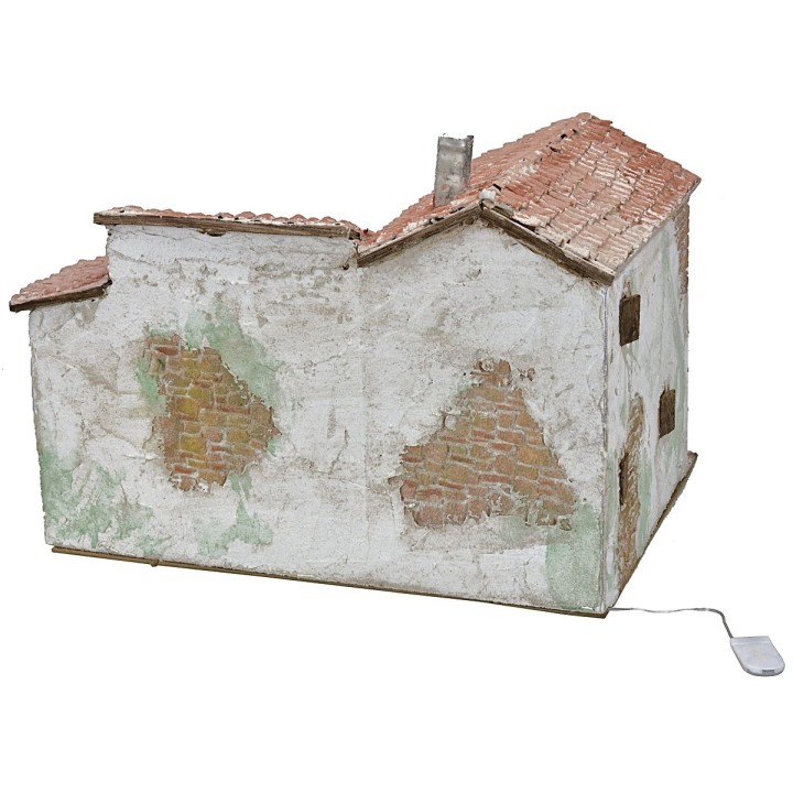 Illuminated stucco village cm 40x30x31 h
