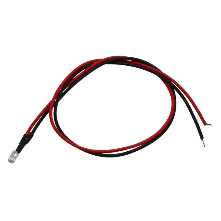 Flat led 3 mm warm white 3V