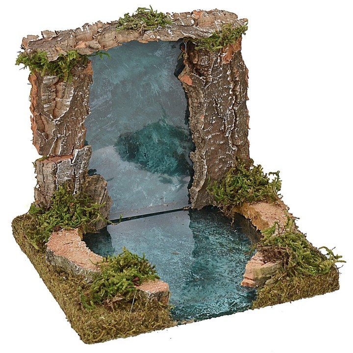 Waterfall and lake depth effect cm 13,5x13,5x12,5 h