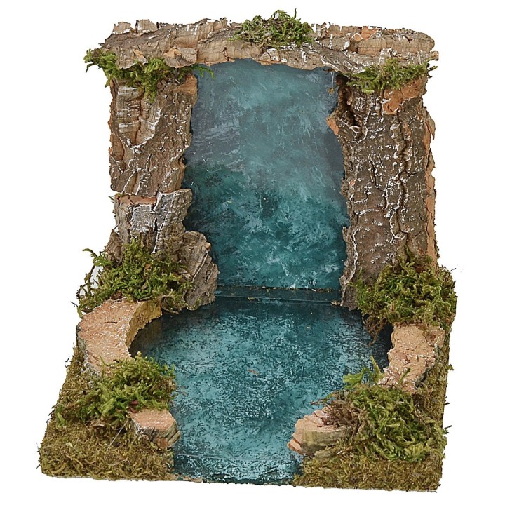 Cascada y lago efecto profundidad cm 13,5x13,5x12,5 h