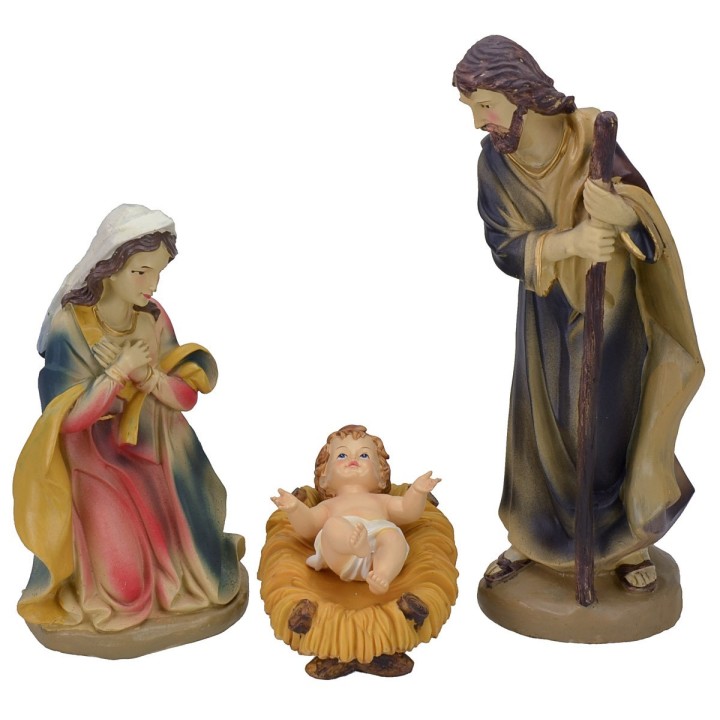 Natività 3 soggetti per presepe in resina serie 40 cm