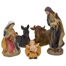 Nativity 5 subjects for 40 cm series resin nativity scene