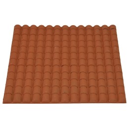 Panel de tejas color terracota cm 24,5x23,5