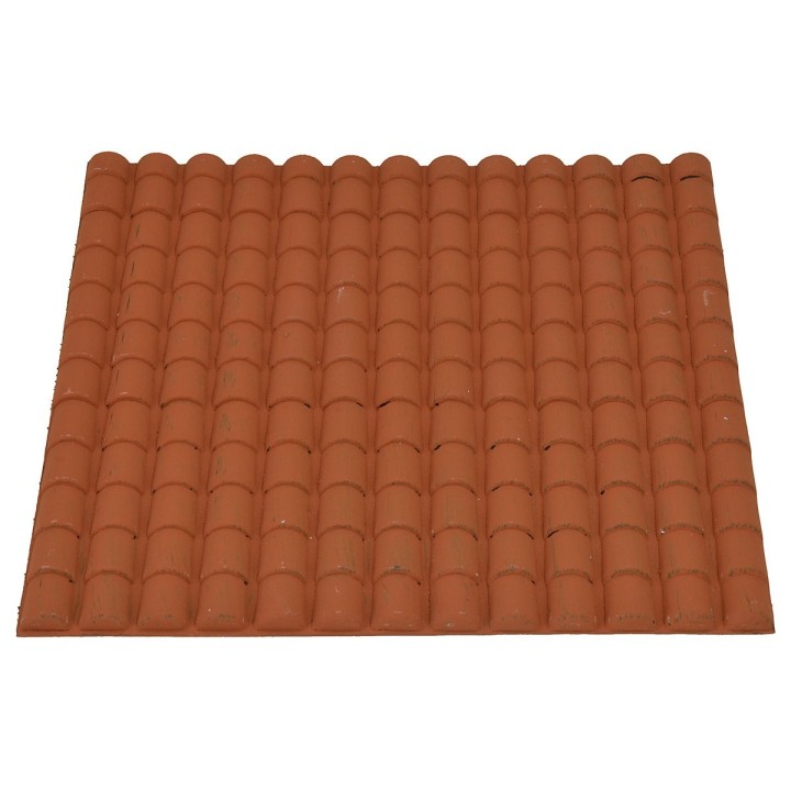 Terracotta color tile panel 24.5x23.5 cm