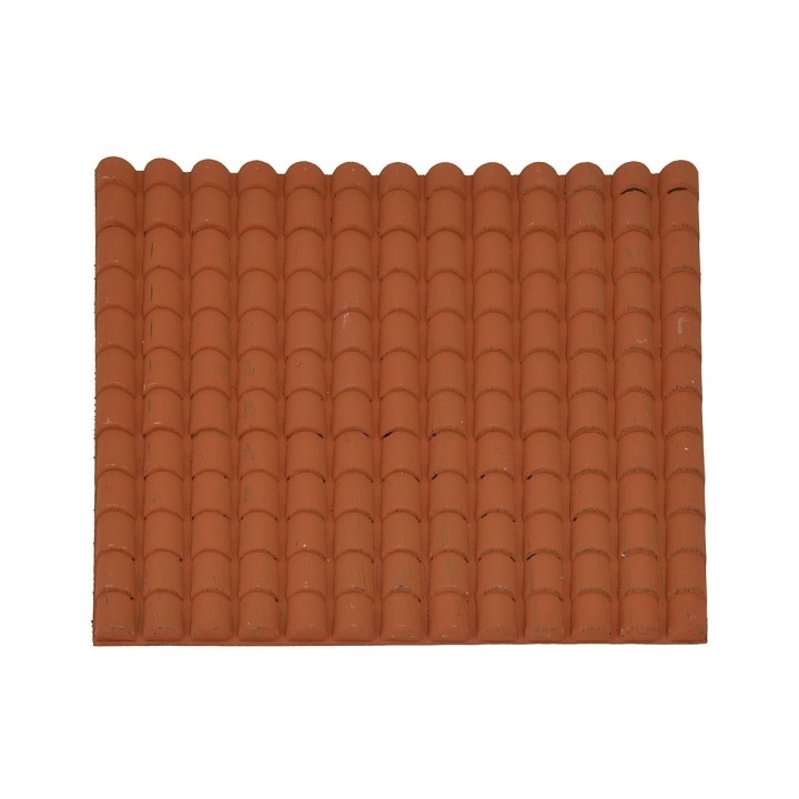 Terracotta color tile panel 24.5x23.5 cm