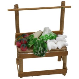 Banco de verduras en cera 6x3,5x8,5 h.