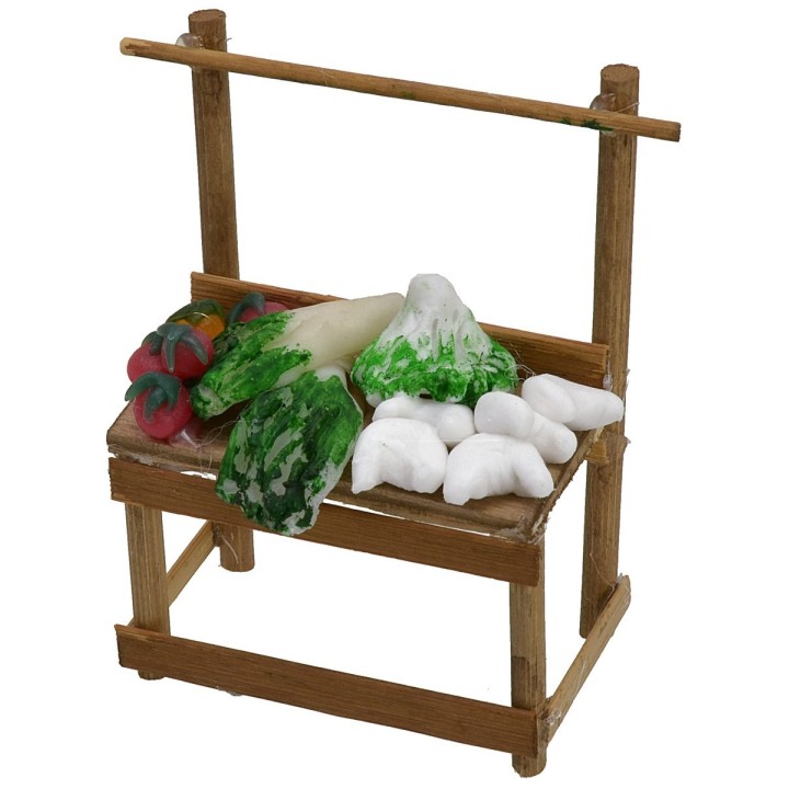 Wax vegetable counter 6x3.5x8.5 h.