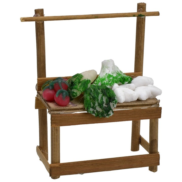 Wax vegetable counter 6x3.5x8.5 h.