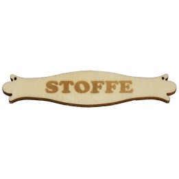 Insegna in legno negozio di stoffe 8x2 cm