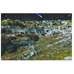 Fondo con montañas y cielo 70x100 cm