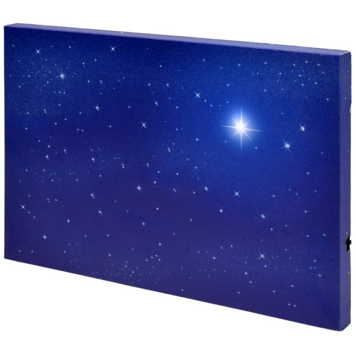 Cielo stellato con stella polare fibre ottiche cm 30x20x1,7