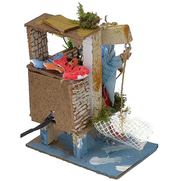 Pescatore sul molo in movimento 10 cm