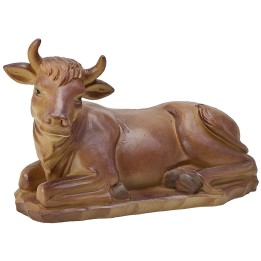 Bue seduto in resina per statue cm 20