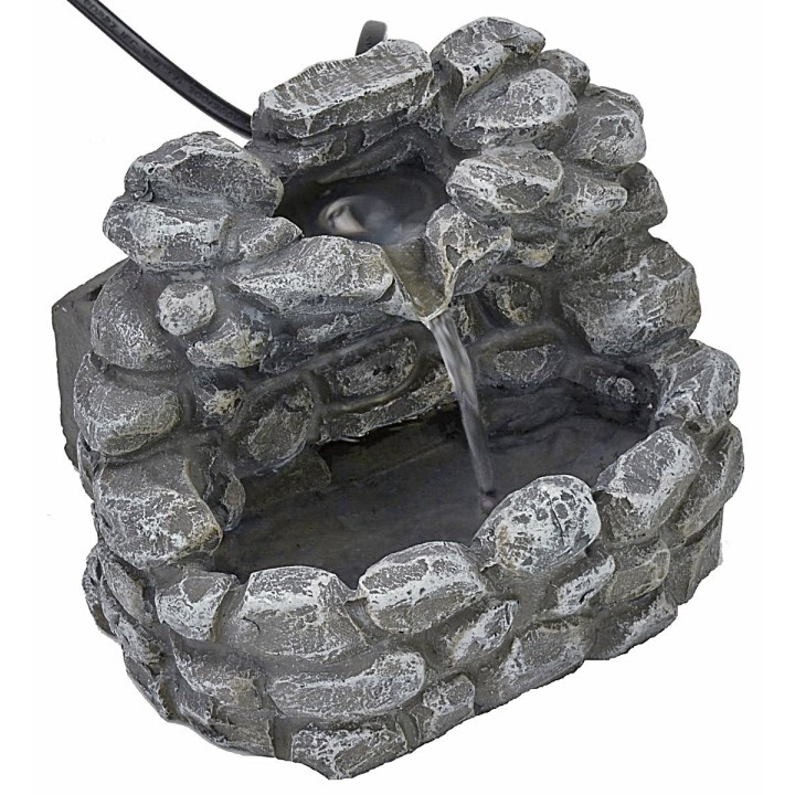 Working resin fountain with stone effect 13x12x11 h