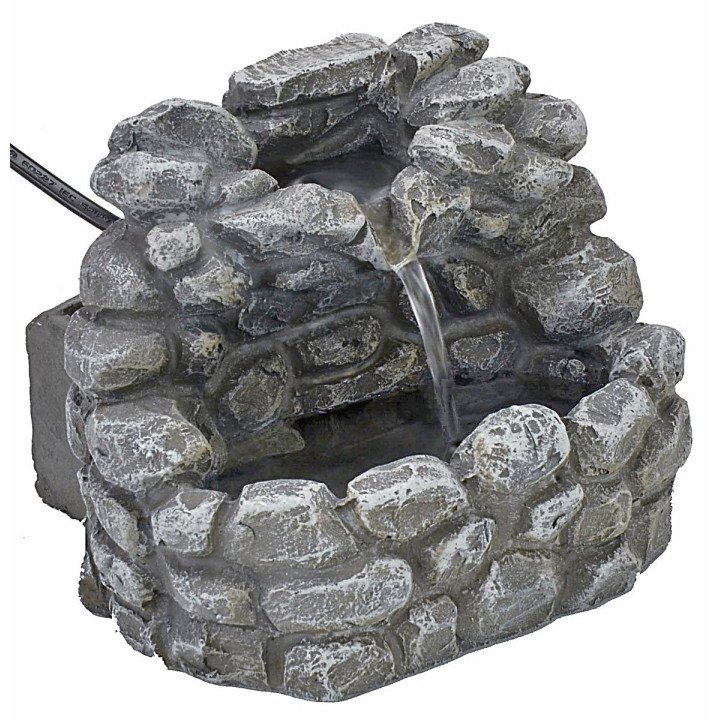 Working resin fountain with stone effect 13x12x11 h
