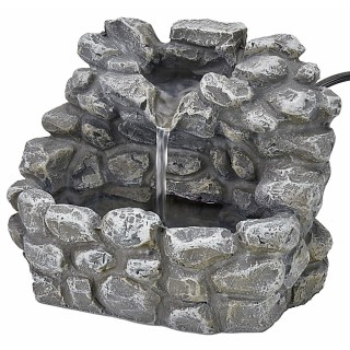 Working resin fountain with stone effect 13x12x11 h