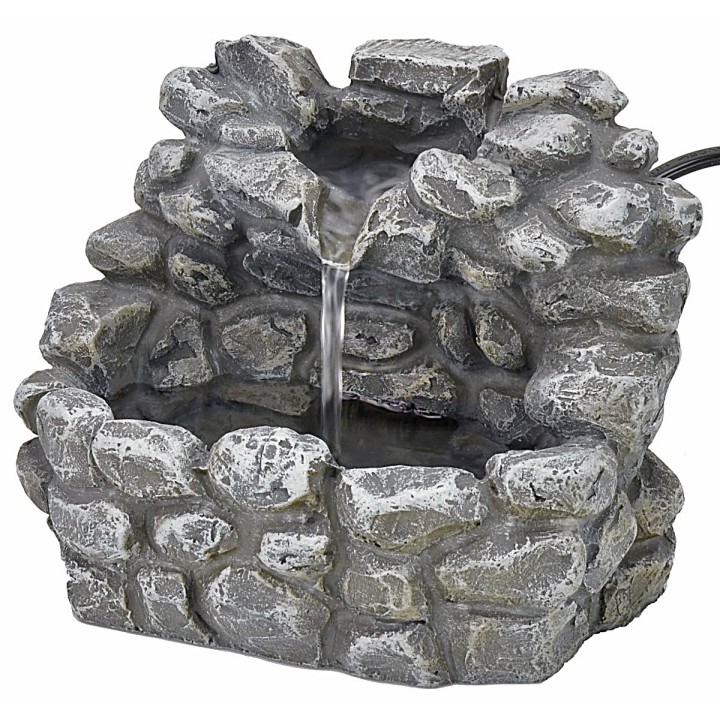 Working resin fountain with stone effect 13x12x11 h